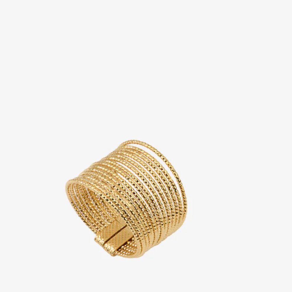 NEW with box! Gorgeous Caroline Najman Paris Deluxe Disco ring in gold size 7